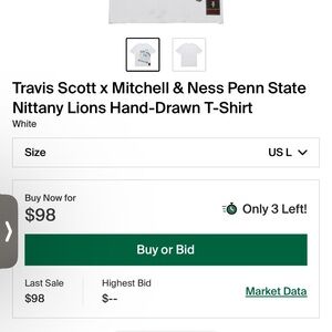 Travis Scott x Mitchell & Ness Penn State T-Shirt